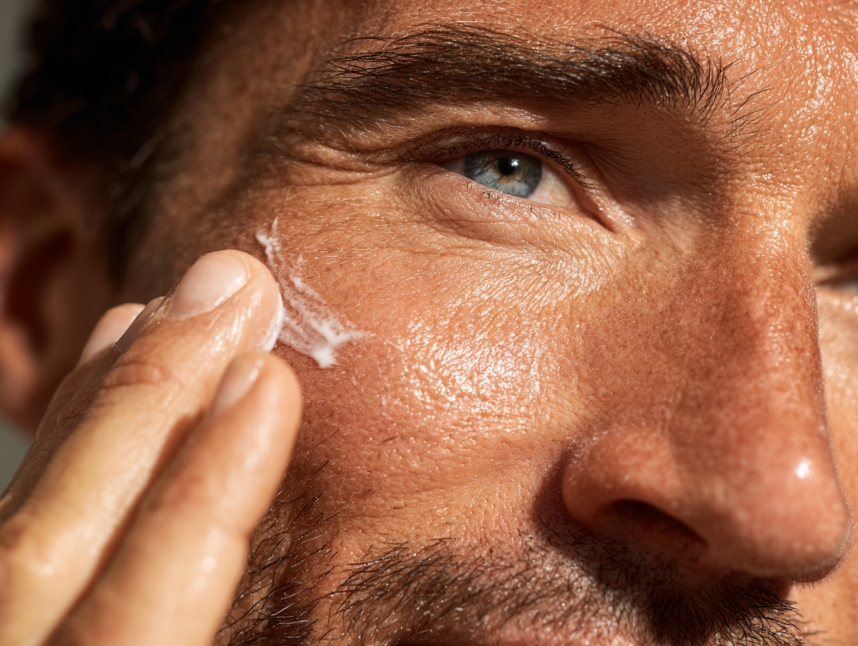 izeult_la_loutre_Realistic_photo__A_close-up_shot_of_a_man_appl_6d0cc4f5-7c31-4de4-98f4-5376bf527b20